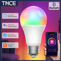 TNCE Tuya บลูทูธสมาร์ทหลอดไฟ Led E27 RGB CW สมาร์ทแสงโคมไฟเปลี่ยนสีหรี่แสงได้โคมไฟทำงานร่วมกับ Alexa Home