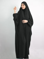 10 Colors Eid Bat Sleeved Hooded Robe Muslim Women Hijab Prayer Garment Jilbab Abaya Full Face Arabic Dubai Dress Islamic Abayas