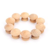 Furniture Kitchen Handles Wardrobe Handles Door Handles Natural Wood Cabinet Drawer Handles Wooden Round Handles 10 PC Door Hardware Locks