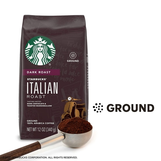 Cà phê starbucks rang xay sẵn nguyên chất 100% arabica coffee dark gói - ảnh sản phẩm 2