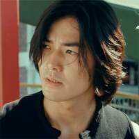 วิกผมแบบเดียวกันของ Ekin Cheng ผมหน้าม้าแฟชั่นบุคลิกภาพที่ไม่ใช่กระแสหลักผู้ชายผมยาวปานกลางหมวกเต็ม