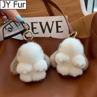 【YF】✷☒✕  Ear Keychain Real Fur Pendant Keyring Handbag Ornament Pompom Jewelry Gifts