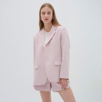 PIMNATTA Solo Blazer Pink เบลเซอร์งานสูท สีชมพู (สินค้าพร้อมส่ง) Blazer Casual Look ตัดเย็บงานช่างสูท ผ้าคุณภาพดี เบลเซอร์ผู้หญิง สูทผู้หญิง