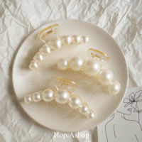 Hop.Ashop กิ๊บหนีบผมมุก กิ๊บติดผม กิ๊บมุกสไตล์เกาหลี Pearl Boba Hair Clip ผมหนา ผมยาวเก็บได้หมด (ขนาด 11 cm) | Hop.Ashop