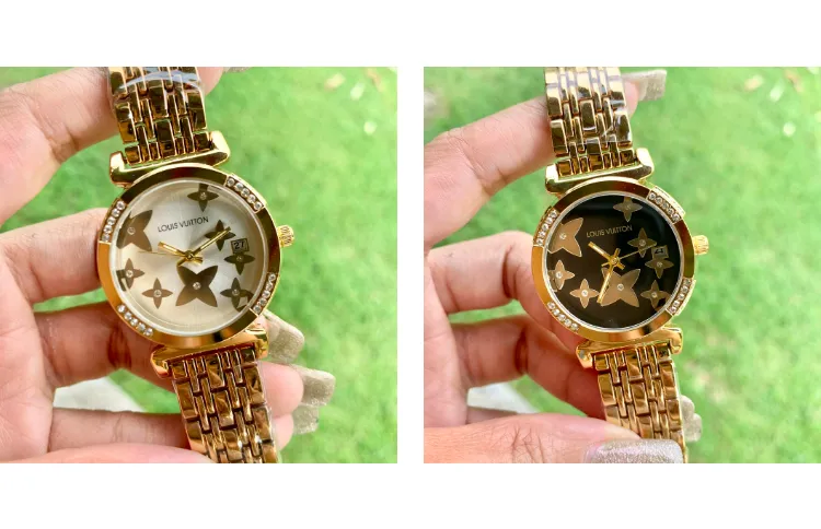 L V Luxury OEM Quality with Date Display Womens Watch