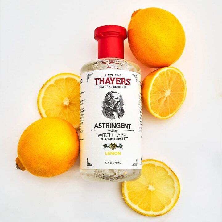 thayers-โทนเนอร์เช็ดหน้า-astringent-witch-hazel-aloe-vera-formula-lemon-355ml