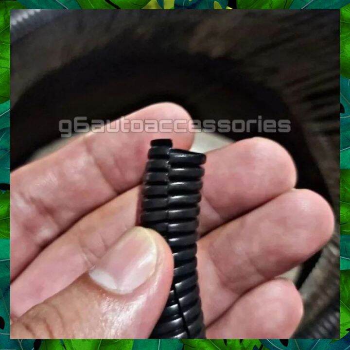 Black Split Loom Tubing Car Wire Protector Corrugated Tube Conduit