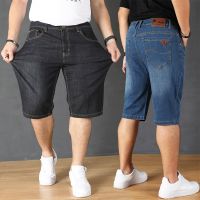 CODddngkw3 Seluar 3 Suku Seluar Jeans Lelaki Denim Plus Size Seluar Pendek Hitam Kasual