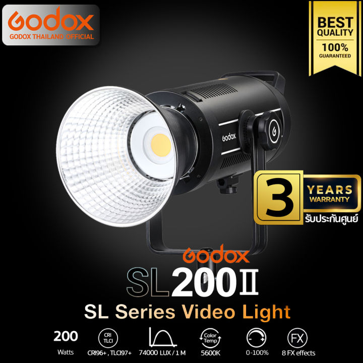 godox-led-sl200ii-200w-5600k-white-ver-bowen-mount-รับประกันศูนย์-godox-thailand-3ปี-sl200-sl-200-ii