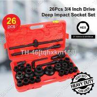 ∈❈ Car Heavy Duty 26pcs Impact Socket Tool Set 21mm - 65mm Automotive Repair Kit 3/4 1 Drive Hex 6 Points Wrench Sockets