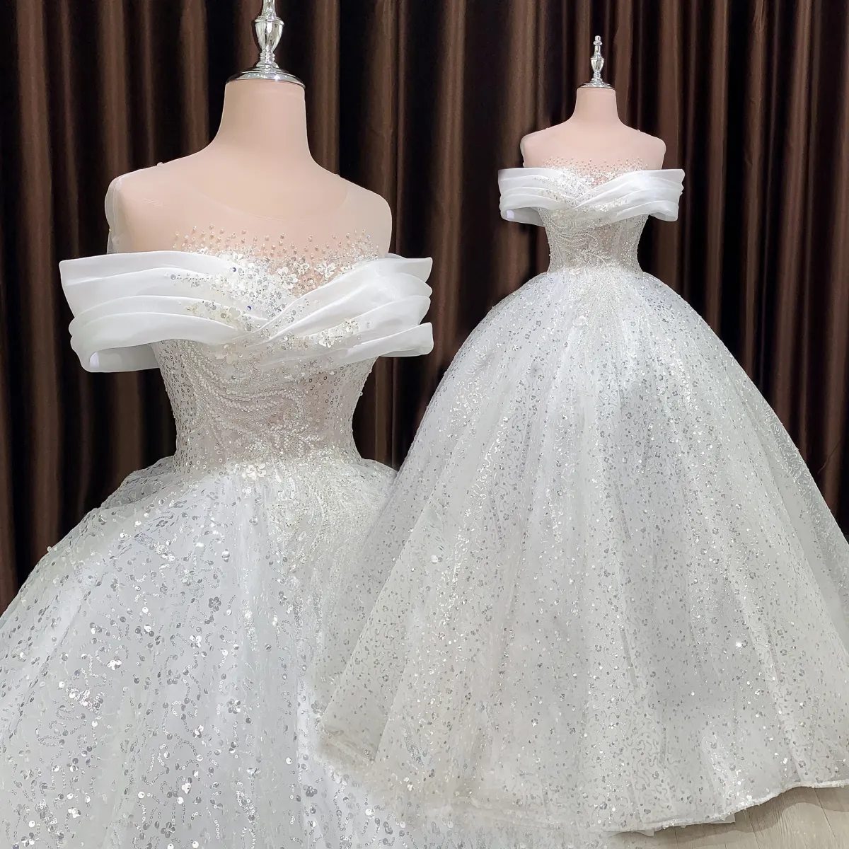 Váy cưới mẫu mới 2023 hồng nhạt Thành Lợi KF0993  Áo Cưới Thành Lợi