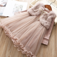 2021 New Spring Autumn Winter Clothes Plus Velvet Thick Dresses For girls baby Birthday Plus Velvet princess Dresses 3-7Y