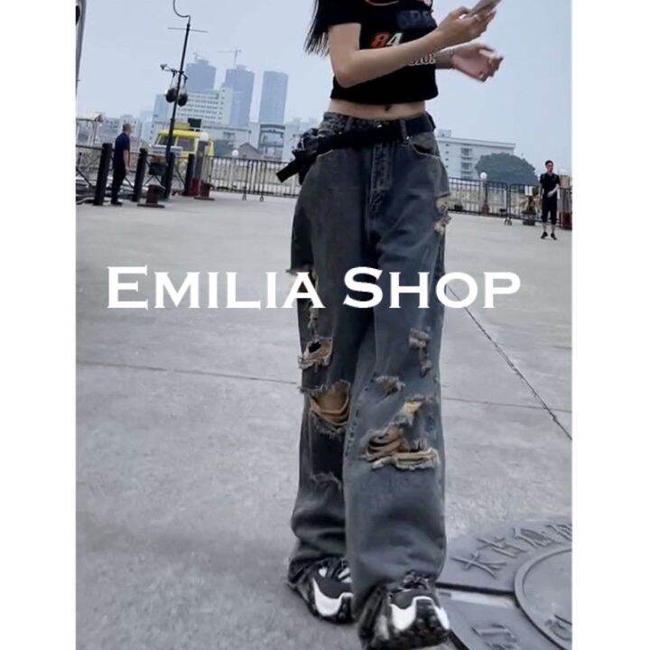 ส่งของ-emilia-shop-กางเกงขายาว-กางเกงเอวสูง-สไตล์เกาหลี-2023-ใหม่-es220134