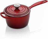 Le Creuset กระทะเหล็กเคลือบซิกเนเจอร์ 1.75 qt., Cerise