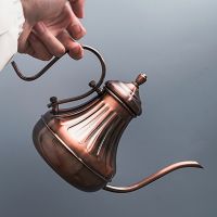 ❀ஐ❈ Food Grade Stainless Steel Coffee Kettle Tea Pot Retro Gooseneck Drip Kettle Spout Dripper Filter Home Coffee Pots 420ml 650ml Capacity