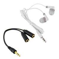 1 Pcs 3.5mm Speaker and Headphone Splitter &amp; 1 Pcs 3.5mm In-Ear Stereo Earbuds Headphone Earphone Headset