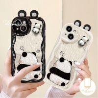 MissConnie 3D ตุ๊กตาการ์ตูนสีน้ำมันแพนด้าเคสโทรศัพท์เข้ากันได้กับ Infinix Hot 11 10 12 8 9 20 30 Play Smart 6Plus 6 7 5 Note 12 G96 Hot 30i 9 8 10Lite น่ารักแพนด้าคู่3D ขอบโค้งฝาครอบเนื้อนิ่มกันกระแทก