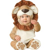 ชุดหมีตัวเล็กลายการ์ตูนชุดคอสเพลย์สิงโตสำหรับทารกผู้ชายเด็กเล็กวัยหัดเดินชุดนอนชุดฤดูหนาวใส่สบาย0-36เมตร