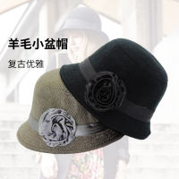 【cw】 Qingqi Flannel Flower Hat Autumn and Winter Three-al Flower Fashion Female Cap Popular Jazz Billy Manufacturer 【hot】