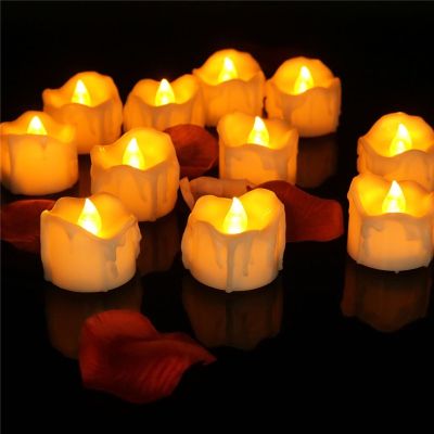 5 Pieces Timer LED Candles WIth BatteriesFlameless Electronic Tealight Fake Candles For Home Window Table Decoration