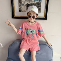 Unlimited X Girl S Tshirt Suit Short Pants Suit Cartoon Tshirt Suit Cotton Suit Age 3-12-Year-Old Size 110-160Cm.เสื้อยืดเด็กผู้หญิง