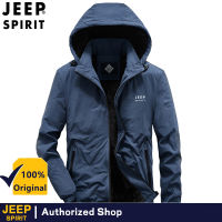 JEEP SPIRIT แฟชั่นฤดูหนาวผู้ชายแจ็คเก็ตความร้อนผู้ชายขนแกะ Heavy Hooded Jacket Casual Winter Jacket