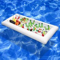 【LZ】☢﹍  Piscina de verão inflável gelo barra bandeja praia churrasco piquenique festa salada placa piscina flutuador copo água bebida alimentos flutuante linha titular