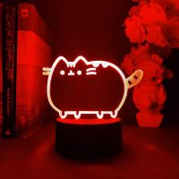 Cute Cat 3D LED Neon Animal Lamps RGB Battery Night Light Colorful Gift for Kid Child Kawaii Kitten Bedroom Table Desk Decor Night Lights