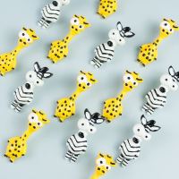 6 pcs Push Pins Zebra giraffe Thumb Thumbtack Board Pins Drawing Photo Wall Studs Office School Supplies Clips Pins Tacks