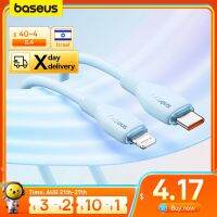 Baseus สายเคเบิล USB C สำหรับ14 13 12 11 Pro XS 20W สายชาร์จเร็วชนิด C ถึงวันที่ไฟส่องสว่างลวดสำหรับ Ipad Macbook TPE