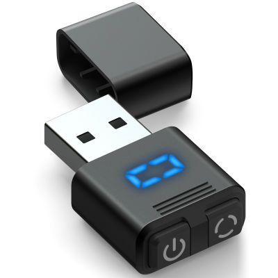 Vaydeer เมาส์ USB Jiggler เมาส์ขนาดเล็กที่ตรวจจับไม่ได้กับโหมดที่แยกต่างหากและปุ่มเปิด/ปิด,จอแสดงผลดิจิตอลและ Cov ป้องกัน