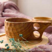 【hot】❀ rubber wooden with cordportable Cups Drinking Drinkware Juice Teacup