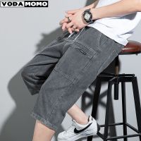 new Mens Summer Denim Short Men Jeans Fashion Streetwear Hip Hop Long 3/4 Capri Cargo Shorts bermuda masculina ropa hombre