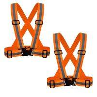 【LZ】❣  Ajustável Brilhante Neon Coletes de Segurança Alta Visibilidade Reflective Seat Belt Gears Laranja 4x1.5cm 2Pcs