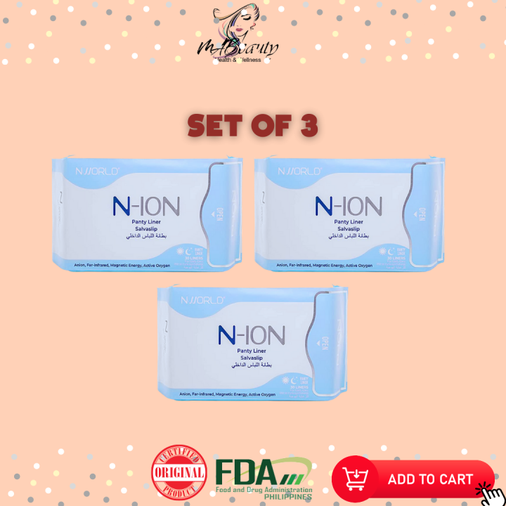 NION PANTY LINER NWORLD NEGATIVE ION (100 Original / Authentic