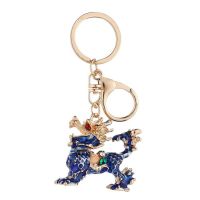 [Fast delivery] Cross-border zodiac diamond Kirin car keychain metal dot diamond animal bag pendant three-dimensional doll toy pendant