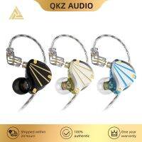 QKZ หูฟัง AK6ไททัน3.5มม.,หูฟังหูฟังแบบใช้สายโทรแบบ HD ชุดหูฟังตัดเสียงรบกวนหูฟังสปอร์ตหูฟังเอียร์บัดเบส HIFI สำหรับเล่นเกมชุบทองตัดเสียงรบกวน