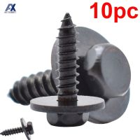 ☄✓ 10Pc Self Drilling Tapping Screw Hex Washer Head For BMW 5mm Black Self Tapping Bolt License Plate Screws