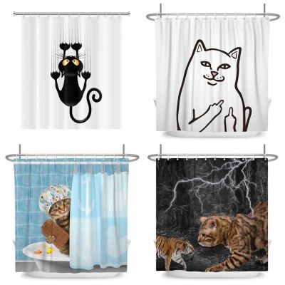【CW】✘  Cartoon Dog Shower Curtains Bathtub Decoration Curtain with Hooks
