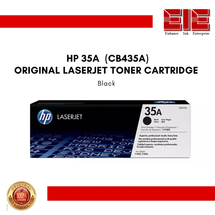 HP 35A Black Original LaserJet Toner Cartridge (CB435A) | Lazada PH