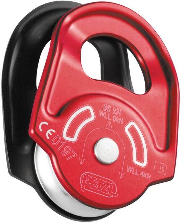 PETZL Rescue, HighStrength Pulley with Swinging Side Plates High Strength, Belay Very High
