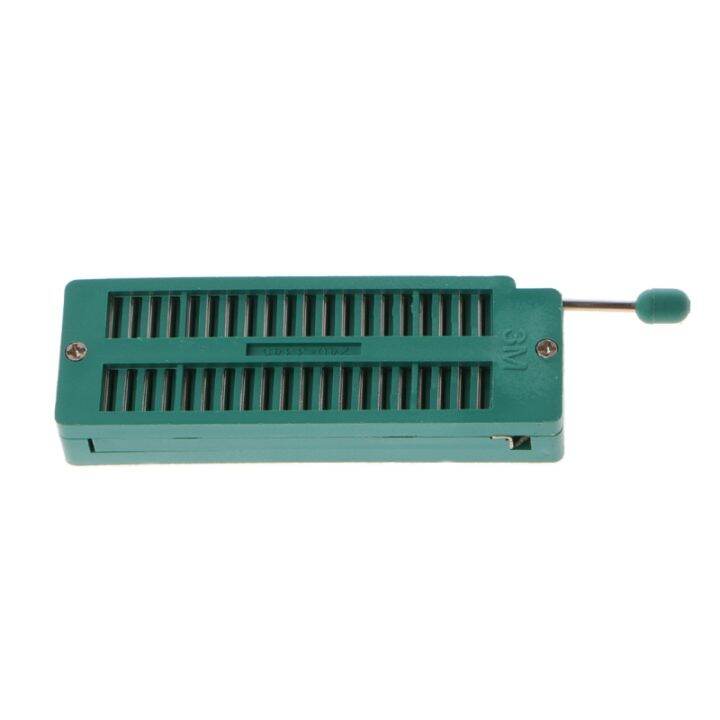 16-20-24-28-40-p-pin-2-54มม-green-dip-test-universal-zif-ic-socket-welding-type