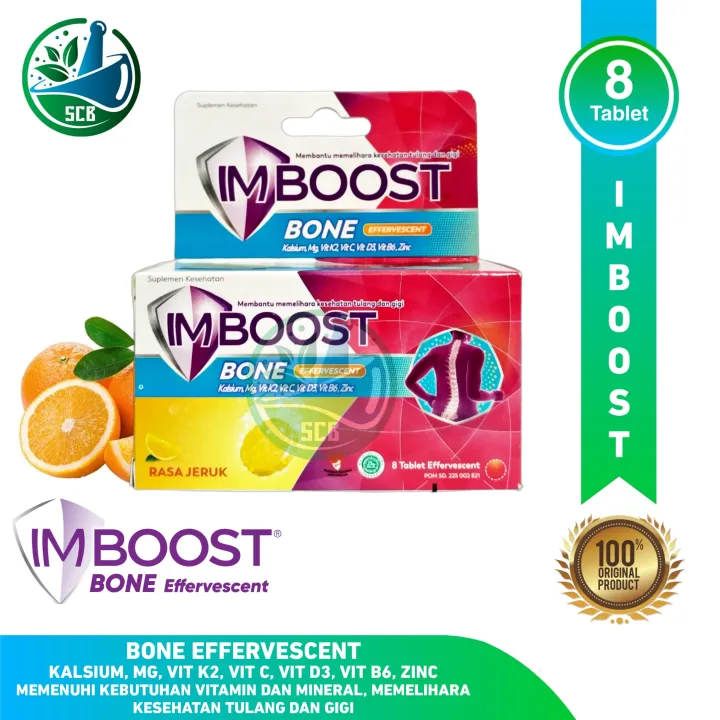 Imboost Bone Effervescent 8 Tablet Vitamin K2 , Magnesium Untuk