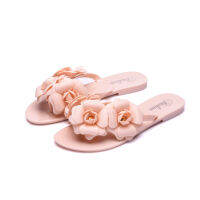 การเลียนแบบ บราซิล Melissa Camellia Pinch Flip Flops รองเท้าสตรีน้ำหอมรองเท้าวุ้น Seaside รองเท้าแตะชายหาด