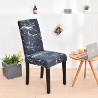 Stretch Geometric Printing Chair Cover for Dining Room Kitchen Wedding Banquet Ho Chair Anti-Dust Protector Seat Slipcovers