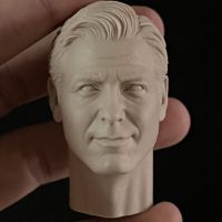 Unpainted 16 Scale George Clooney Head Sculpt สำหรับ Action Figure ตุ๊กตาทหารอุปกรณ์เสริมภาพวาดการออกกำลังกาย No.020