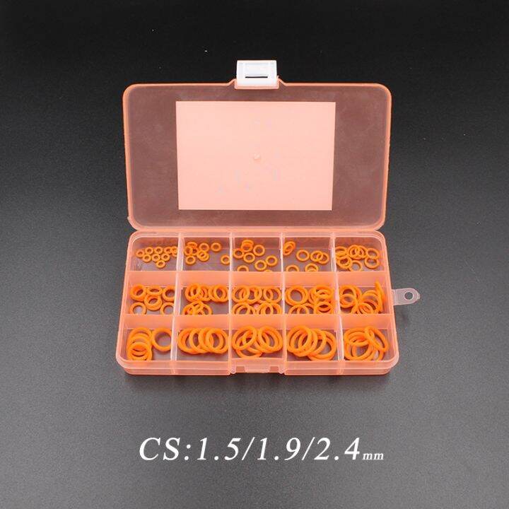 orange-silicone-rubber-125pc-o-ring-seal-cs1-5-1-9-2-4mm-vmq-gasket-waterproof-high-temperature-environmental-protection-toolbox