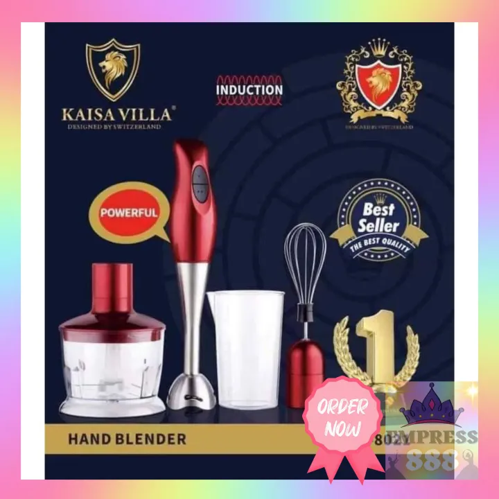 Kaisa Villa Hand Blender Electric Immersion Food Processor and Grinder