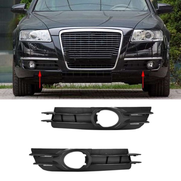 2x-front-fog-light-lamp-grill-grille-for-audi-a6-and-a6-quattro-c6-2005-2006-2007-2008-4f0807681a-4f0807682a