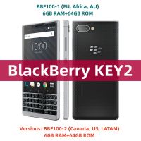 Original BlackBerrys KEY2 Octa-core 4.5 นิ้วสมาร์ทโฟน 6GB RAM 64GB ROM Snapdragon 660 12MP กล้องซิมเดียว 3500mAh NFC บลูทูธวิทยุ FM โทรศัพท์มือถือลายนิ้วมือ Android